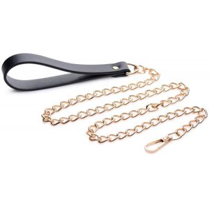 Chain Leash - Black and Gold