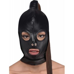XR Brands Bondage Masker Paardenstaart black
