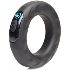 XR Brands Vibrerende en E-Stim Siliconen Cockring + Afstandsbediening black