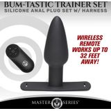 Bum-Tastic 28X Silicone Anal Plug with Harness and Remote Control