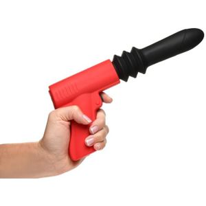 Stotende Pistola Vibrator - Zwart/Rood