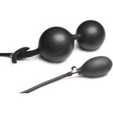 Ass Rattler - Weighted Inflatable Silicone Anal Plug - Black