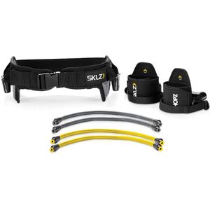 SKLZ Verticale Springtrainer met verstelbare riem, duurzame beenweerstandsbanden, krachttrainingsapparatuur, zwart/geel