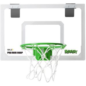 SKLZ Pro Mini Hoop Midnight Basketbal Hoop, Glow In The Dark, Kids Basketbal Hoop, Wit/Groen, 18 ""x 12