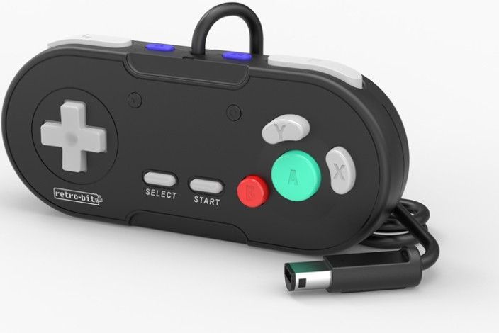 Retro-Bit - Legacy GC - Bedrade Controller - Zwart - Turbo-functionaliteit, 3 meter kabel