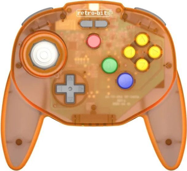 Retro-Bit - Tribute 64 - Draadloze Controller - Oranje - Platinum Series