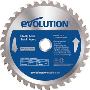 Evolution Power Tools roestvrijstalen zaagblad, 180 bladest, 36 tanden, 7 inch