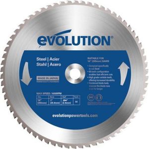 Evolution Power Tools M355TCT-66CS Plaatstaal zaagblad met uiteinde van carbide, cirkel-/afkortzaag, 355 mm