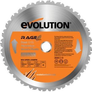 Evolution Rage Tct Zaagblad Multi-materiaal 255mm | Accessoires