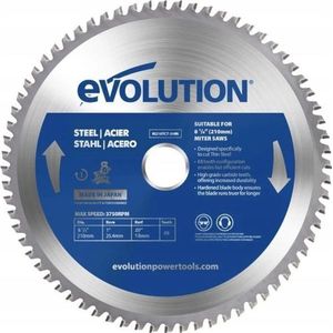 Evolution zaagblad TCT voor snijden staal 210mm / 50z voor afkortzaag