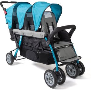 Gaggle Compass kinderwagen / buggy voor 3 kinderen in turquiose