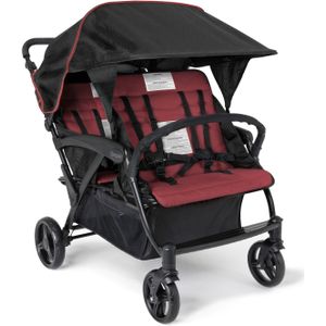 Gaggle Odyssey 4x4 quad kinderwagen / buggy voor 4 kinderen in rood/zwart