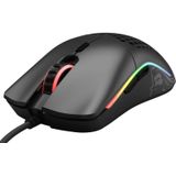 B07VMM5LKH — Glorious Compacte gamemuis met kabel voor gaming, model O (klein), superlicht, 58 g, honingraat, RGB, Pixart 3360-sensor, tweehandig, 63 x 120 x 36 mm, matzwart