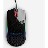 Glorious Gaming Model O- (Minus) Compact Wired Gaming Mouse – Im superleichten Wabendesign mit 58 g, RGB-Beleuchtung, Pixart 3360 Sensor, Omron-Schalter, beidhändig – Glänzend Schwarz
