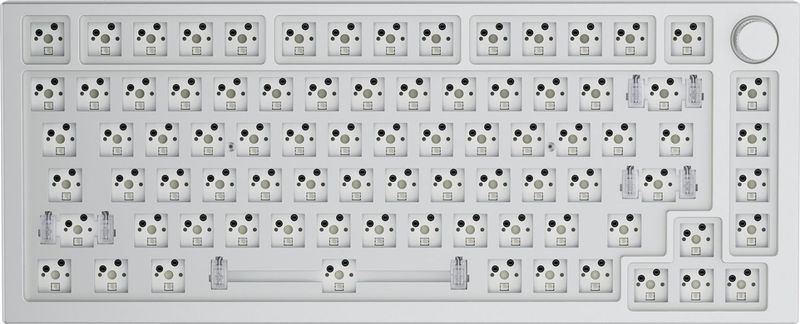 Glorious Gaming GMMK PRO 75% Barebones (alleen frame) - Modulair mechanisch gamingtoetsenbord, TKL-formaat, 1,5 kg frame, RGB, aanpasbaar, ondersteuning voor 5-pins schakelaar, ANSI-indeling - Wit