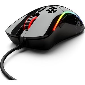 Glorious PC Gaming Race Model D- gaming-muis, optische Pixart 3360 sensor, 12000 dpi, ultralicht. 6 programmeerbare toetsen, ergonomische muis voor kleine handen, RGB-verlichting, gaming-muis