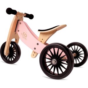 Van Dijk Toys houten kinder loop bakfiets vanaf 1 jaar - Blauw (Kinderopvang kwaliteit
