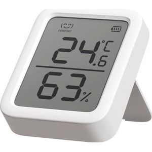 SwitchBot Thermometer Hygrometer, Bluetooth Digitale Temperatuur Vochtigheid Sensor met Smart Alert & Data Opslag, LCD Scherm Digitale Thermo Hygrometer voor kamertemperatuur Kelder Garage