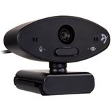 Arozzi - Occhio True Privacy Webcam - Magnetische Privacy Cover, Dual Omni-Directionele Noise Cancelling Microfoons met Handmatige Circuit Breaker en Full HD, Zwart