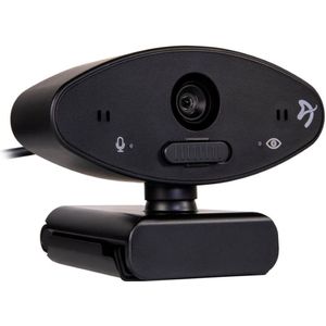 Arozzi - Occhio True Privacy Webcam - Magnetische Privacy Cover, Dual Omni-Directionele Noise Cancelling Microfoons met Handmatige Circuit Breaker en Full HD, Zwart