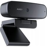 Aukey - PC-W3S - Webcam - Zwart - Full HD 1920 x 1080 pixels, Autofocus, 360° Draaifunctie
