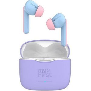 myFirst CareBuds - 's werelds eerste echte draadloze stereo oordopjes voor jongens meisjes veilige oordopjes hoofdtelefoon voor kinderen met slimme transparantie Easy Touch Control 85dB Max volume