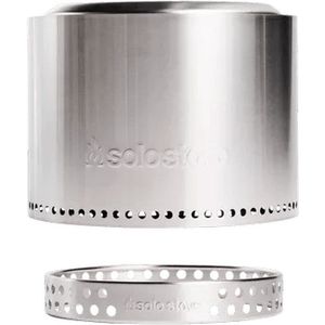 Solo Stove Bonfire-Vuurkorf mét Standaard 2.0 | Rookvrije Vuurplaats, Houtverbranding, Met uitneembare aslade, 304 Roestvrijstaal, 49,5 x 44,5 cm, 9 kg, Standaard hoogte 7 cm