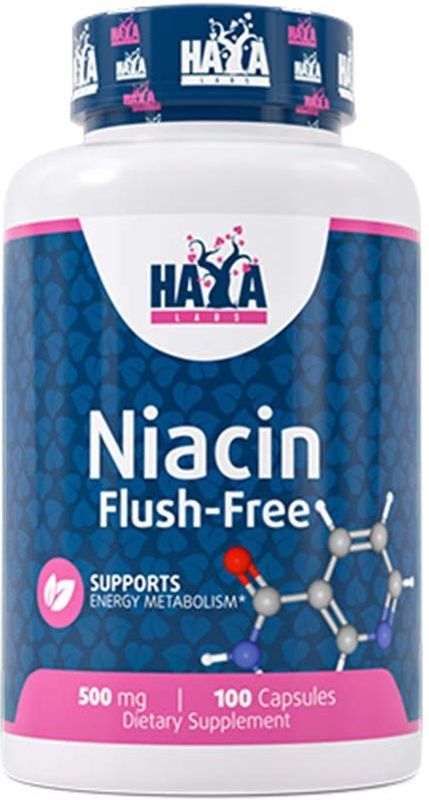 Haya Labs - Niacine Flush-Free - Voedingssupplement - 100 Capsules - 500mg per Capsule