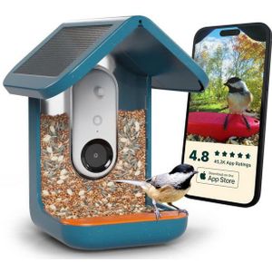 Bird Buddy - Smart Bird Feeder 2.0 - Voederhuisje - Blauw - Met Zonnepanelen