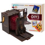 JollyLook - Pinhole SQUARE - Instant Film Camera - Donker Bruin - Hout