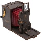 JollyLook Pinhole SQUARE Instant Film Camera - Hout - Donkerbruin - Gemonteerd