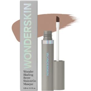 WONDERSKIN Wonder Blading Brow Stain & Go Masque Langaanhoudende wenkbrauwen gel Tint Brunette 3,29 ml