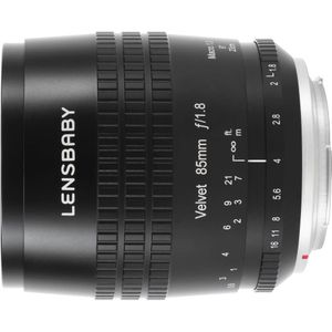 Lensbaby Velvet 85 zwart Nikon