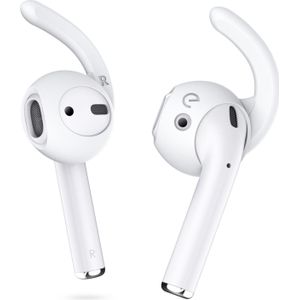 EarBuddyz 2 paar hoofdtelefoonhoezen voor Apple Airpods en EarPods met haken voor iPhone hoofdtelefoon, transparant