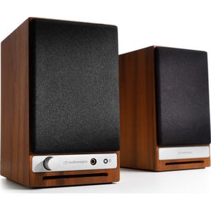 Audioengine A2 HD Draadloze Luidsprekers met Bluetooth - 60W Powered Computer Speakers voor Desktop Monitor en Home Music System met aptX HD Bluetooth, AUX, USB, RCA, 24-bit DAC