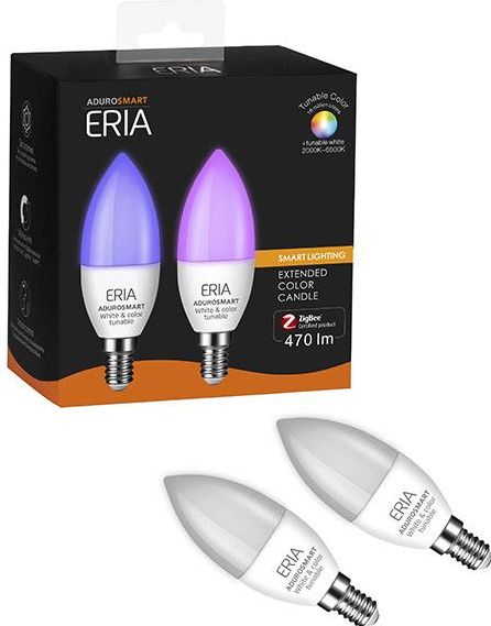 AduroSmart - Smart Lamp - E14 - Kaars B35 - Mat - RGB + 2200-6500K - 6W - 2 Stuks