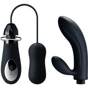 Dorr Luxurious SexToys Set Vibromasseurs pour Son avec Vibrateur Oeuf Vibrant/Rabbit pour G-Spot/Clit Stimulation Noir