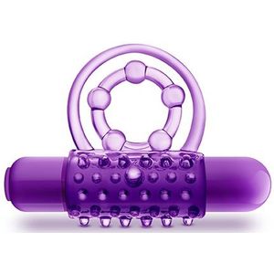 Dubbele penisring met vibratiebullet Play with Me - Paars