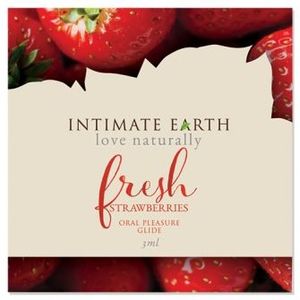 Intimate Earth - Oral Pleasure Glide Frisse Aardbeien Foil 3 Ml