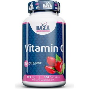 Vitamin C 500mg With Rose Hips Haya Labs 100caps