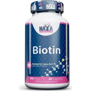 Haya Labs - Biotin 500mcg - Vitamine - 60 Capsules