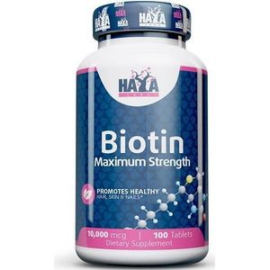 Haya Labs - Biotine - 10000 mcg - 100 Tabletten