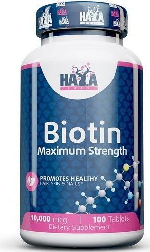 Haya Labs - Biotine - 10000 mcg - 100 Tabletten