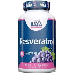 Haya Labs Resveratol 40mg Sportsupplement - 60 Tabletten