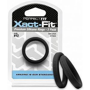 #12 Xact-Fit Cockring 2-Pack - Black