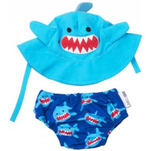 Zoocchini zwemsetje Sherman the Shark - maat M 6-12 maanden (7-10 kg)