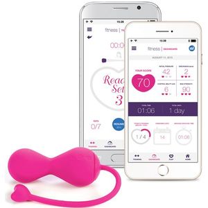 LOVELIFE BY OHMIBOD - KRUSH - Slimme, oplaadbare duo-kegelballen (roze)