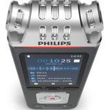 Philips Voicetracer audiorecorder DVT6110 voor muziek, lezingen en interviews, Zwart/Grijs, 20 x 46 x 130 mm