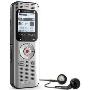 Philips VoiceTracer Aluminium, Zwart