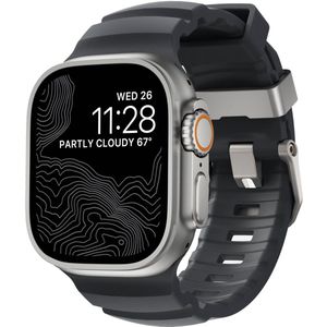 Nomad Rocky Point Apple Watch 49 / 46 / 45 Mm Bandje Zwart / Zilver